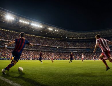 Barcelona vs Athletic Club players in action at Camp Nou during La Liga 2026-27 Matchday 1