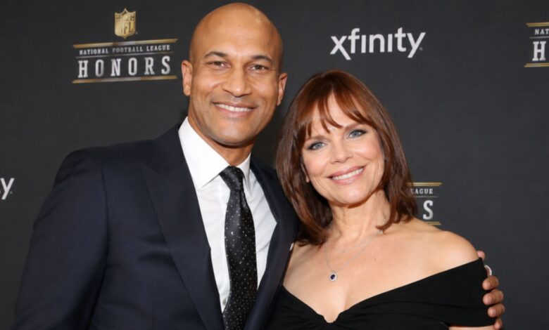 Cynthia Blaise and Keegan-Michael Key posing together at a red-carpet event