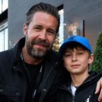 Joseph Considine with his father Paddy Considine in an outdoor setting
