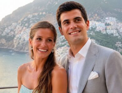 Julia Dimon, Jamie Dimon’s daughter and travel journalist, posing during a luxury international trip