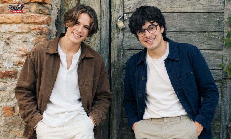 Matteo Firth with his brother in a relaxed outdoor setting
