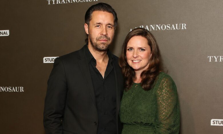 Shelley Considine and Paddy Considine posing together at a Tyrannosaur film event