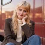 Esther Rose McGregor, actress and daughter of Ewan McGregor, in a cinematic outdoor portrait